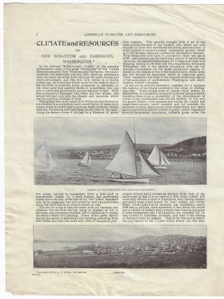 Climate and Resources of New Whatcom and Fairhaven, Washington. A Report upon the Climate and Resources of the Cities Upon Bellingham Bay