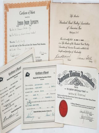 1930s Archive of a New Jersey Breeder of Cornish Bantam Chickens