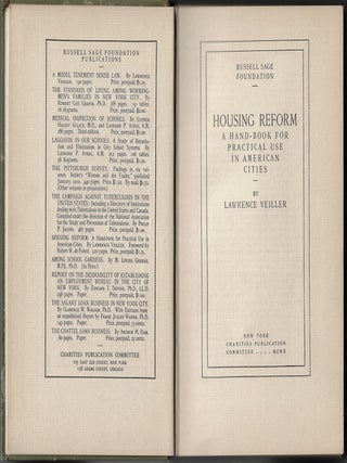 Housing Reform, A Hand-Book for Practical Use in American Cities