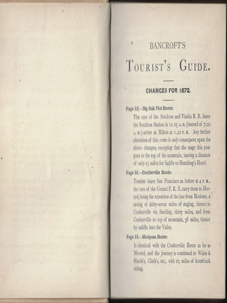 Bancroft's Tourist's Guide. Yosemite. San Francisco and Around the Bay, (South.)