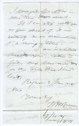 Autograph Letter, Signed, to Geologist Josiah Dwight Whitney