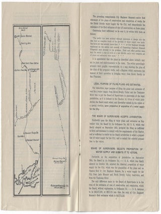 Review of City Engineer Marsdon Manson's Plans and Estimates of Hetch Hetchy Water Supply for the City of San Francisco