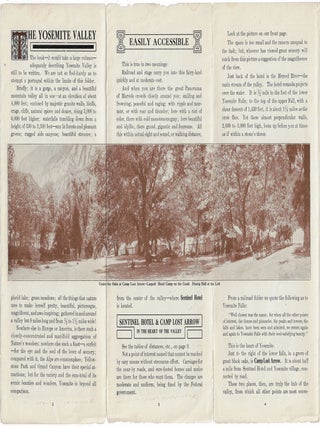 Brochure Advertising the Sentinel Hotel, Glacier Point Hotel & Camp, and Camp Lost Arrow. ca. 1909