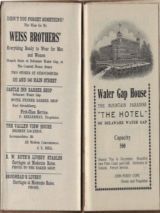 Tourist Map and Guide of Delaware Water Gap, Mount Pocono, Mountainhome, Cresco, Bushkill, the Stroudsburgs, and All Surrounding Summer Resorts