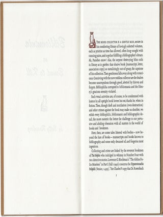 Bibliomania or Bound to Kill