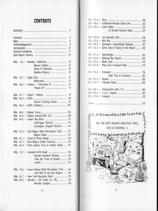 Guide to the East Mojave Heritage Trail, Needles to Ivanpah, Tales of the Mojave Road, Number Twelve, October 1987
