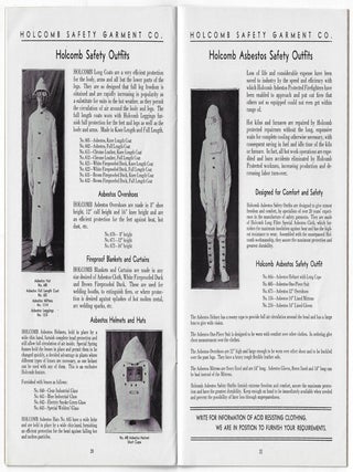Holcomb Safety Garments Catalog, 1935