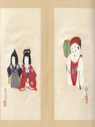 Album Containing 12 Prints of Gosho Ningyo (Japanese Palace Dolls)