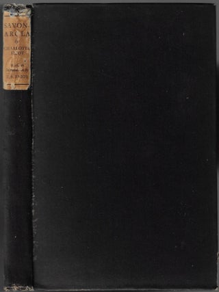 Item #24462 Savonarola, A Dramatic Poem. Charlotte Eliot, T. S Eliot, Introduction