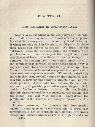 Colorado as an Agricultural State. Its Farms, Fields, and Garden Lands