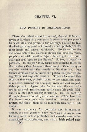 Colorado as an Agricultural State. Its Farms, Fields, and Garden Lands