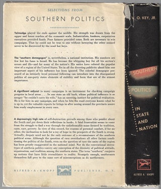 Southern Politics in State and Nation