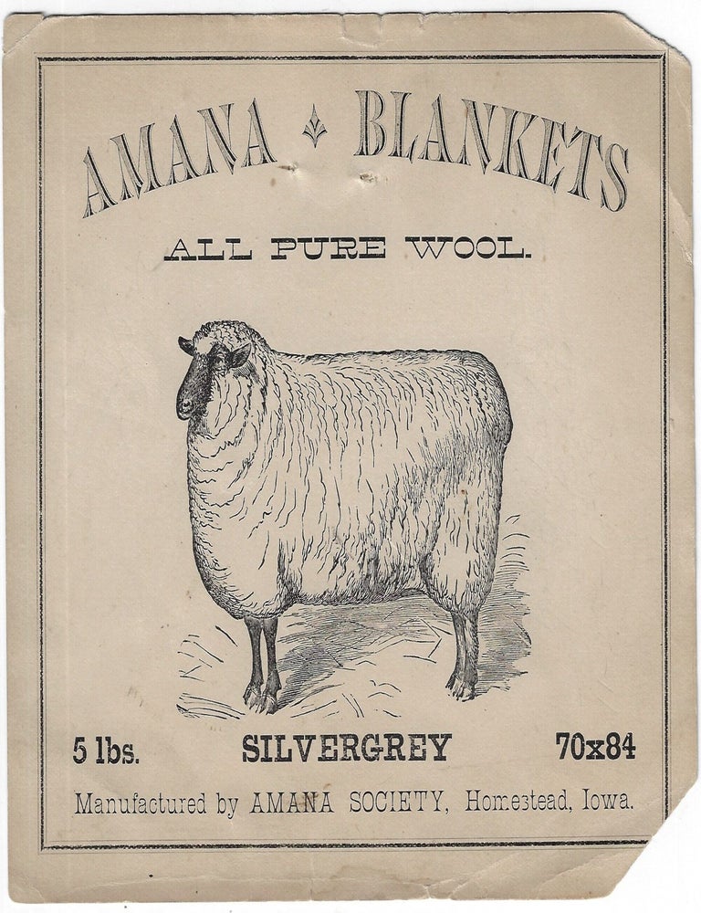 Item #24616 Amana Blankets, All Pure Wool [FABRIC LABEL]