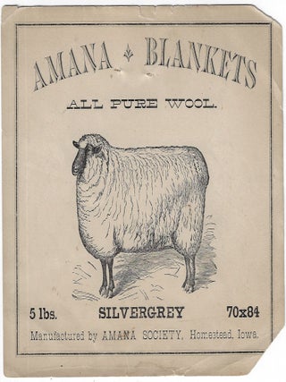 Item #24616 Amana Blankets, All Pure Wool [FABRIC LABEL