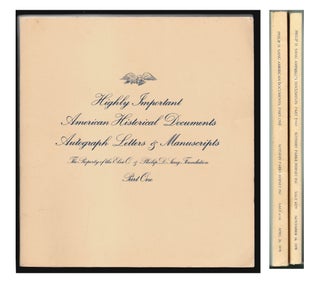 Item #2479 Highly Important American Historical Documents, Autograph Letters and Manuscripts, the...