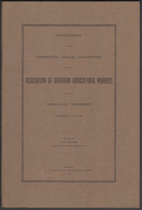 Item #2819 Proceedings of the Thirteenth Annual Convention of the Association of Southern...